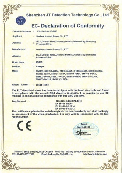 CE-EMC证书 20SMHC3